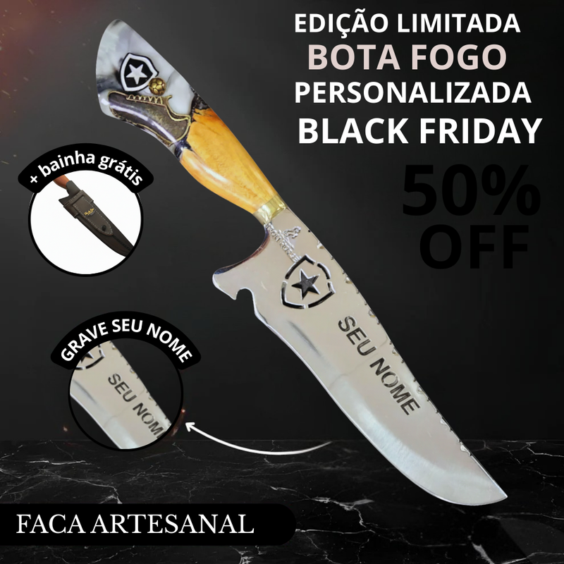Faca De Churrasco Do Bota Fogo - Personalizada