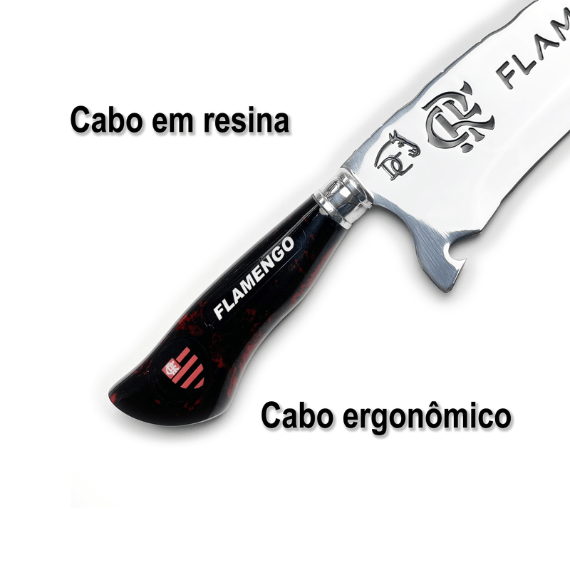 Faca Churrasco Artesanal Flamengo 10"