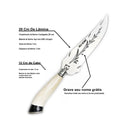 Faca Churrasco Artesanal 8" Folha