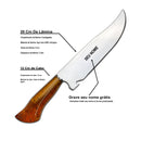 Faca Churrasco Artesanal Bowie" com abridor de garrafa