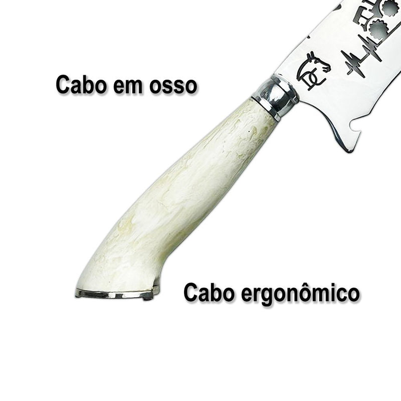 Faca Churrasco Artesanal 8" Eu Sou Do Agro