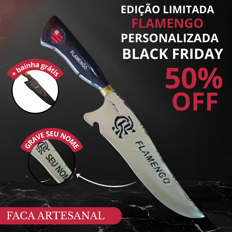 Faca De Churrasco Do Flamengo - Personalizada
