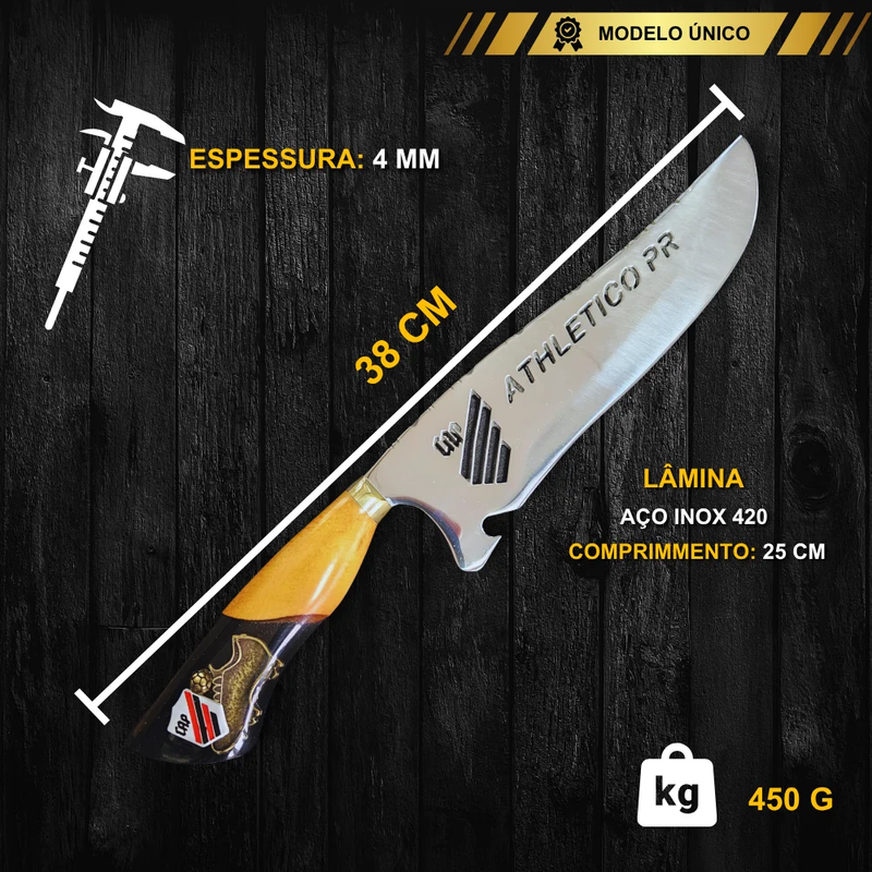 Faca De Churrasco Do Atlético PR- Personalizada